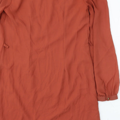 Atmosphere Womens Orange  Polyester Sheath  Size 10  Round Neck