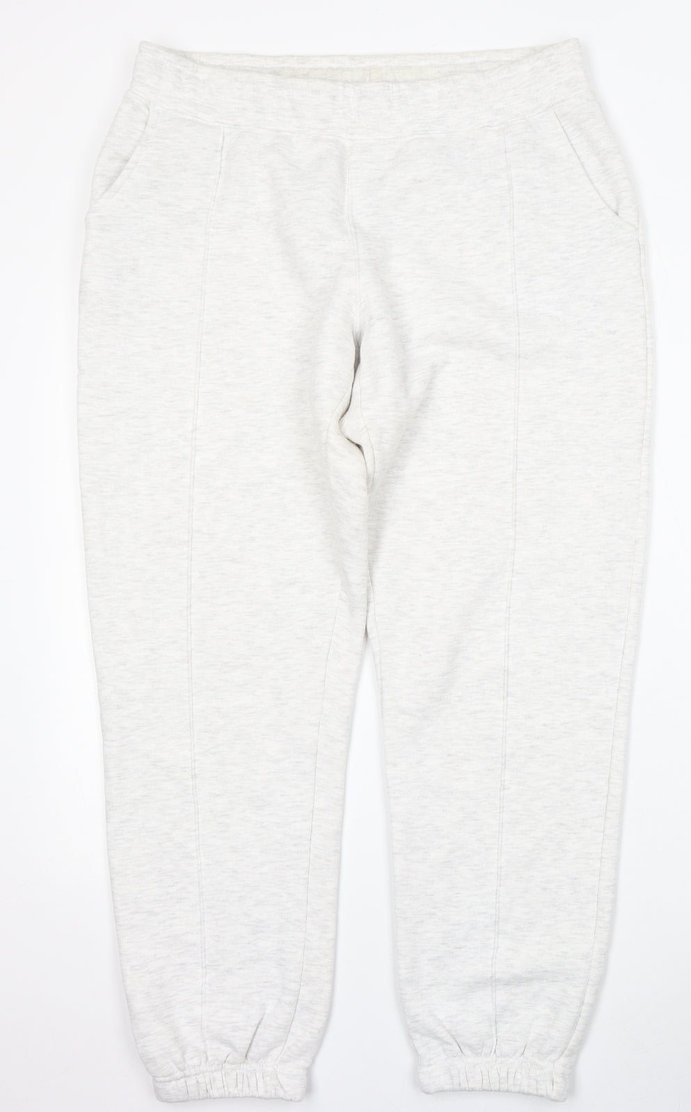 Primark Womens Grey  Cotton Jogger Trousers Size M L31 in Regular