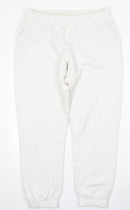 Primark Womens Grey  Cotton Jogger Trousers Size M L31 in Regular