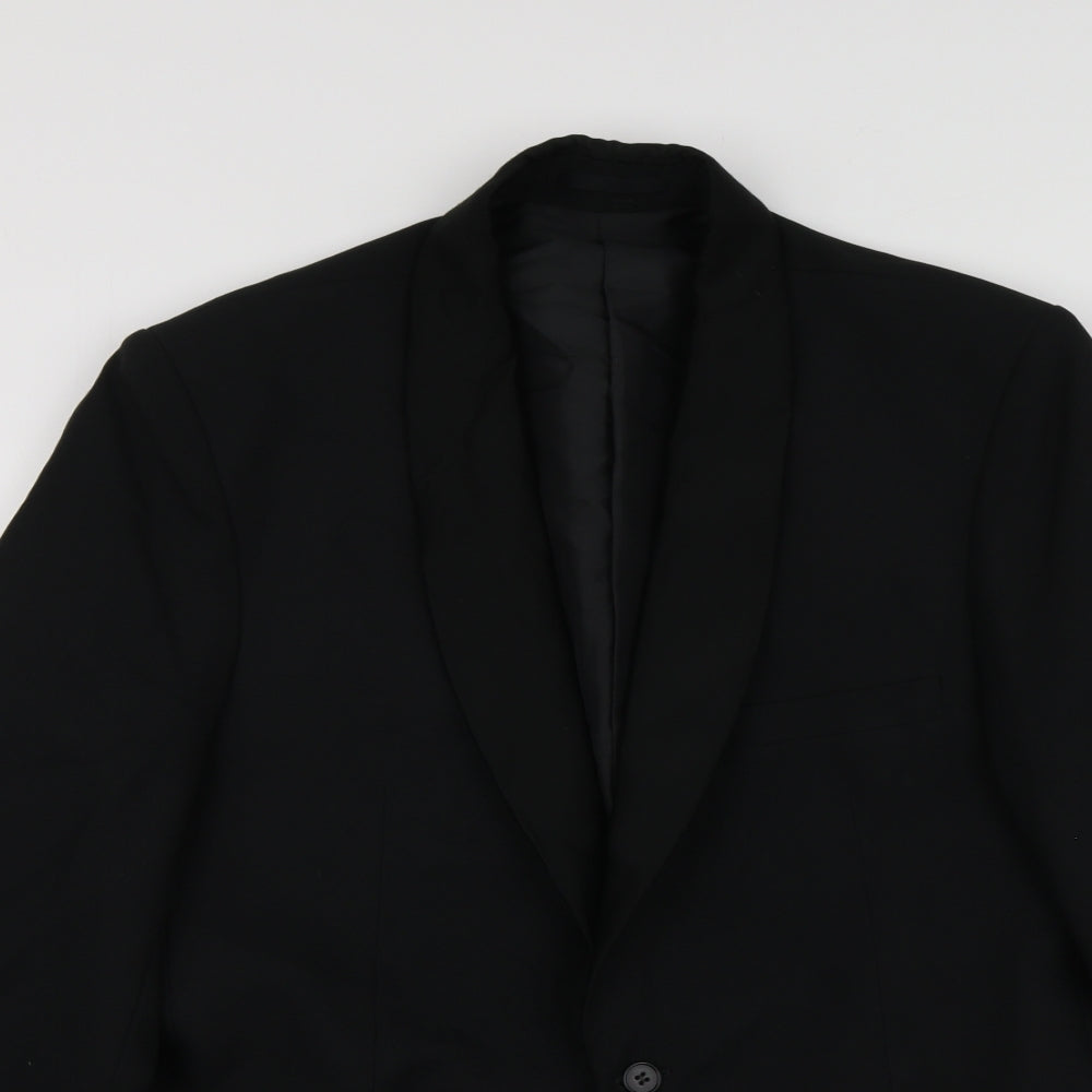 Mens UK Size 42 C&A Regular Black Suit Jacket