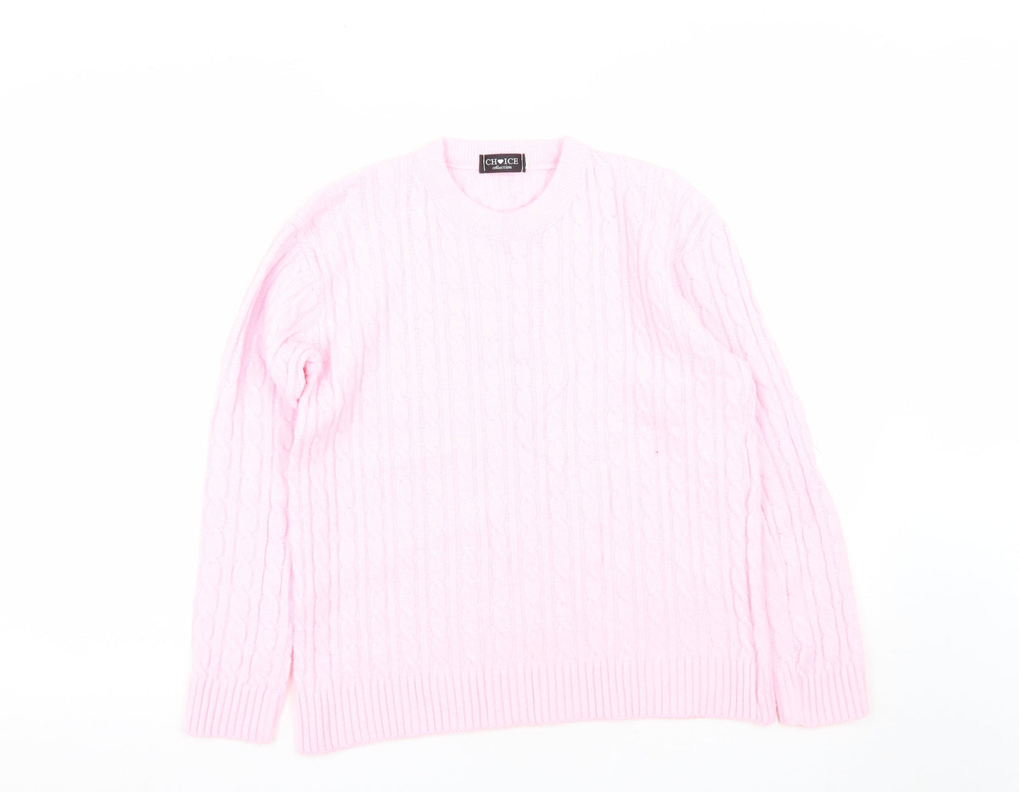 Womens UK Size S Choice Pink Pullover Jumper