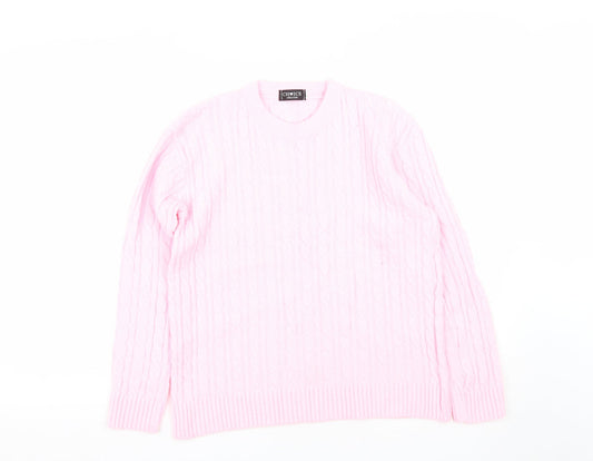 Womens UK Size S Choice Pink Pullover Jumper