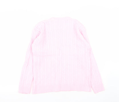 Womens UK Size S Choice Pink Pullover Jumper