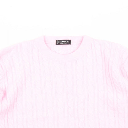 Womens UK Size S Choice Pink Pullover Jumper
