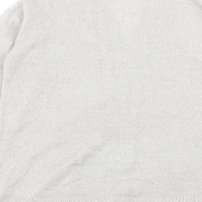 Damart Womens Beige V-Neck  Acrylic Cardigan Jumper Size 12