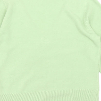 George Womens Green V-Neck  Acrylic Pullover Jumper Size 14