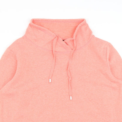 Emreco Womens Orange  Cotton Pullover Sweatshirt Size 10  Drawstring