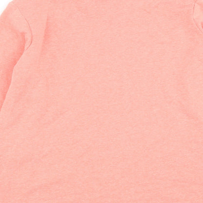 Emreco Womens Orange  Cotton Pullover Sweatshirt Size 10  Drawstring