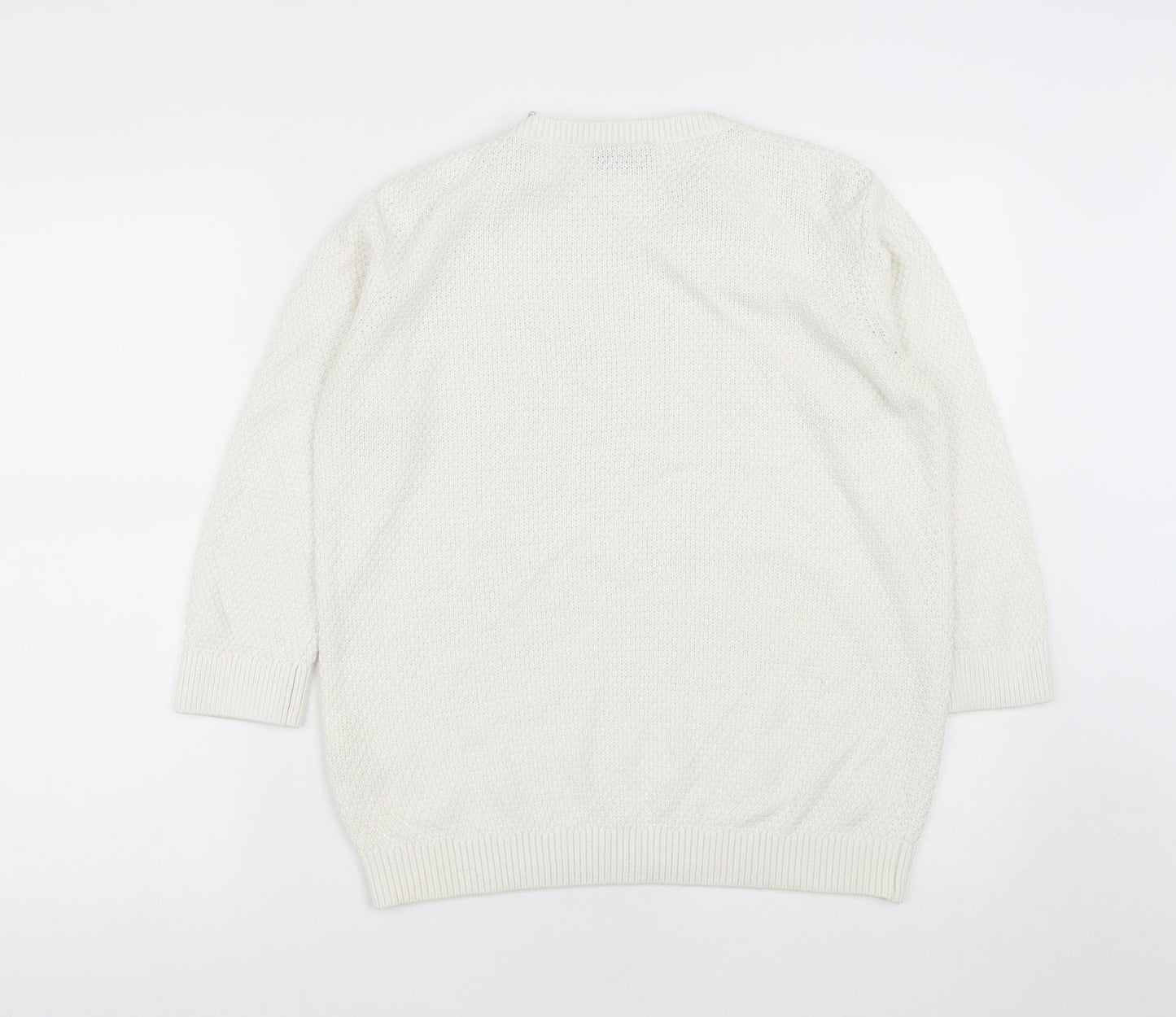 Womens UK Size S Wallis White Pullover Jumper