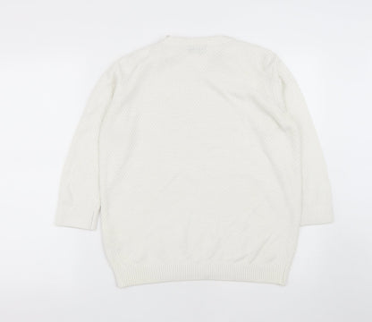 Womens UK Size S Wallis White Pullover Jumper