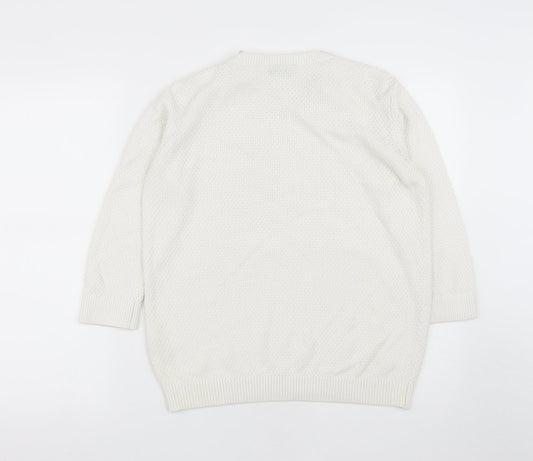 Womens UK Size S Wallis White Pullover Jumper