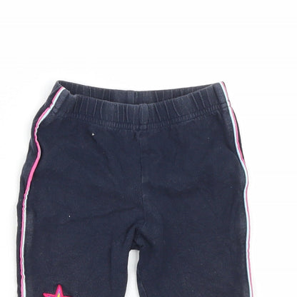 NEXT Girls Blue  Cotton Jogger Trousers Size 6-9 Months