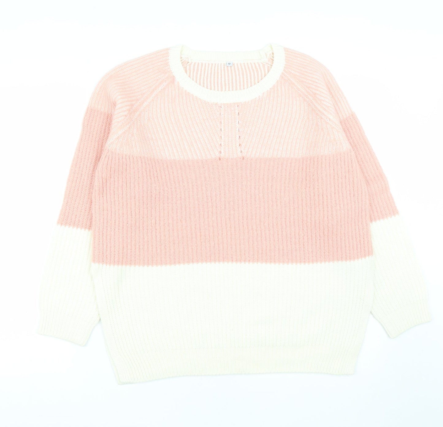 Womens UK Size 12 Preworn Pink Pullover Jumper