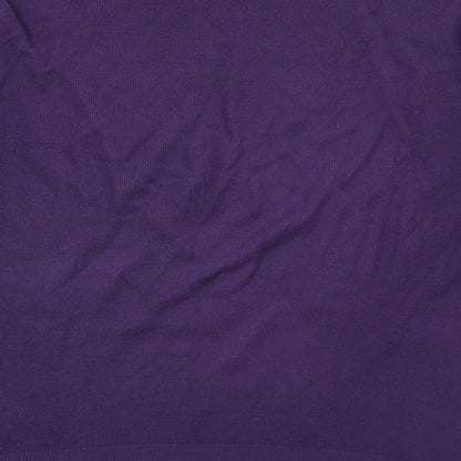 Hutson Harbour Mens Purple Crew Neck  Acrylic Pullover Jumper Size 2XL