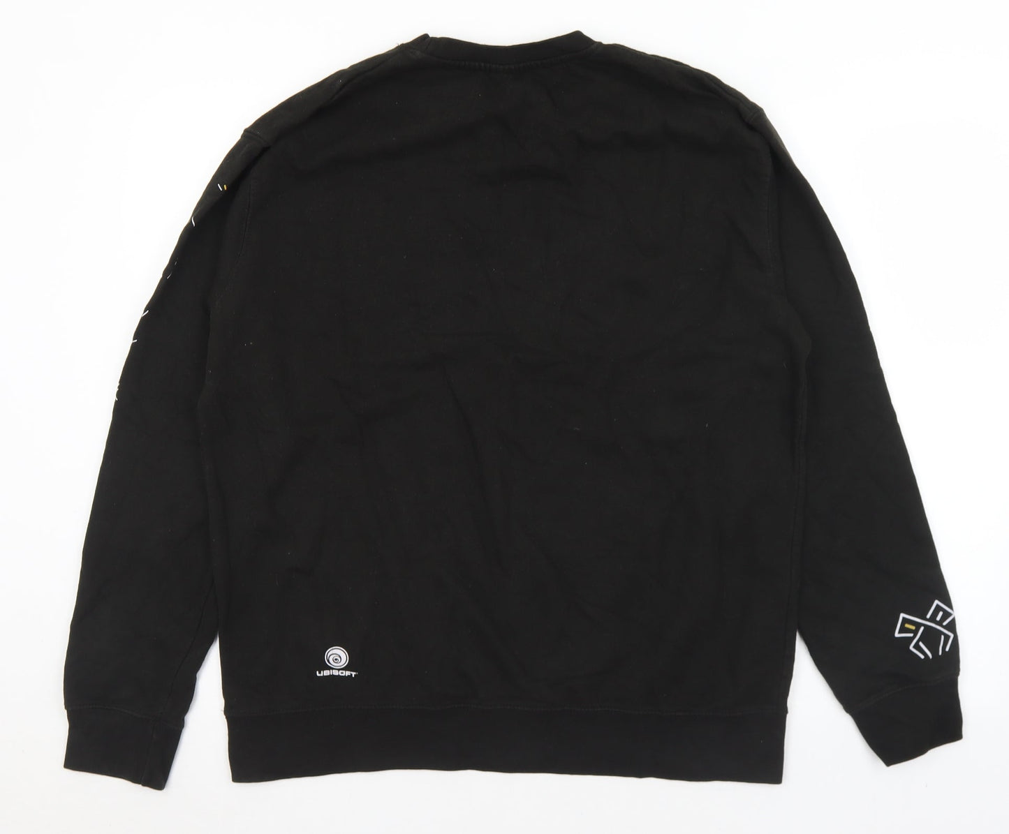 AWD Mens Black  Cotton Pullover Sweatshirt Size L   - Symbols