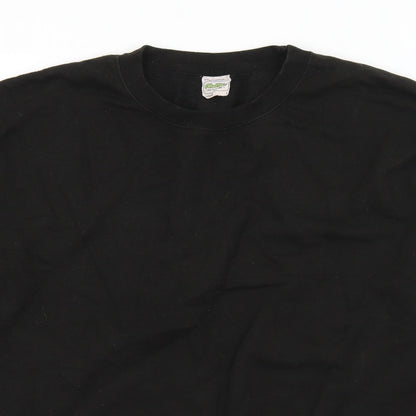 AWD Mens Black  Cotton Pullover Sweatshirt Size L   - Symbols