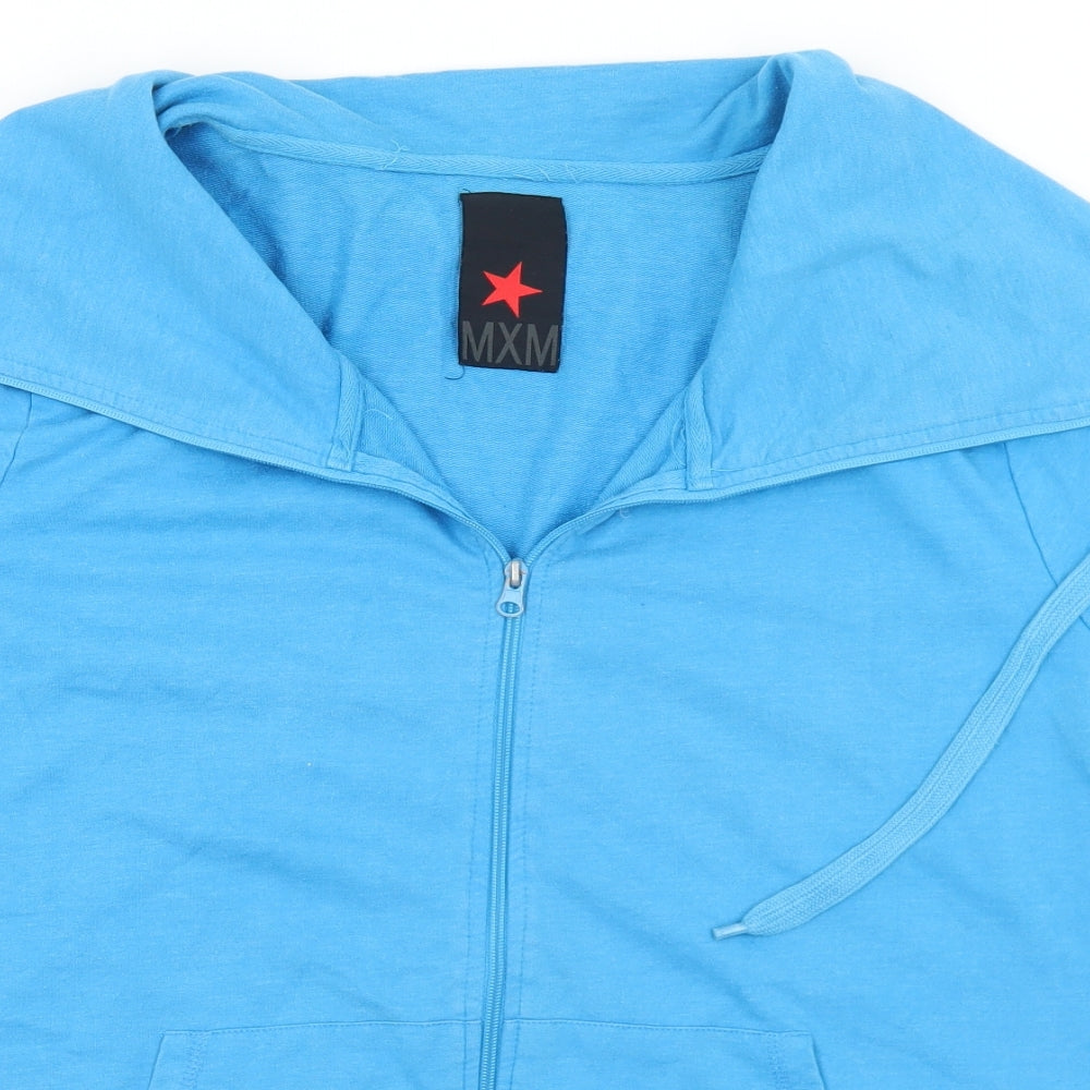 MXM Womens Blue  Cotton Full Zip Sweatshirt Size 2XL  Zip
