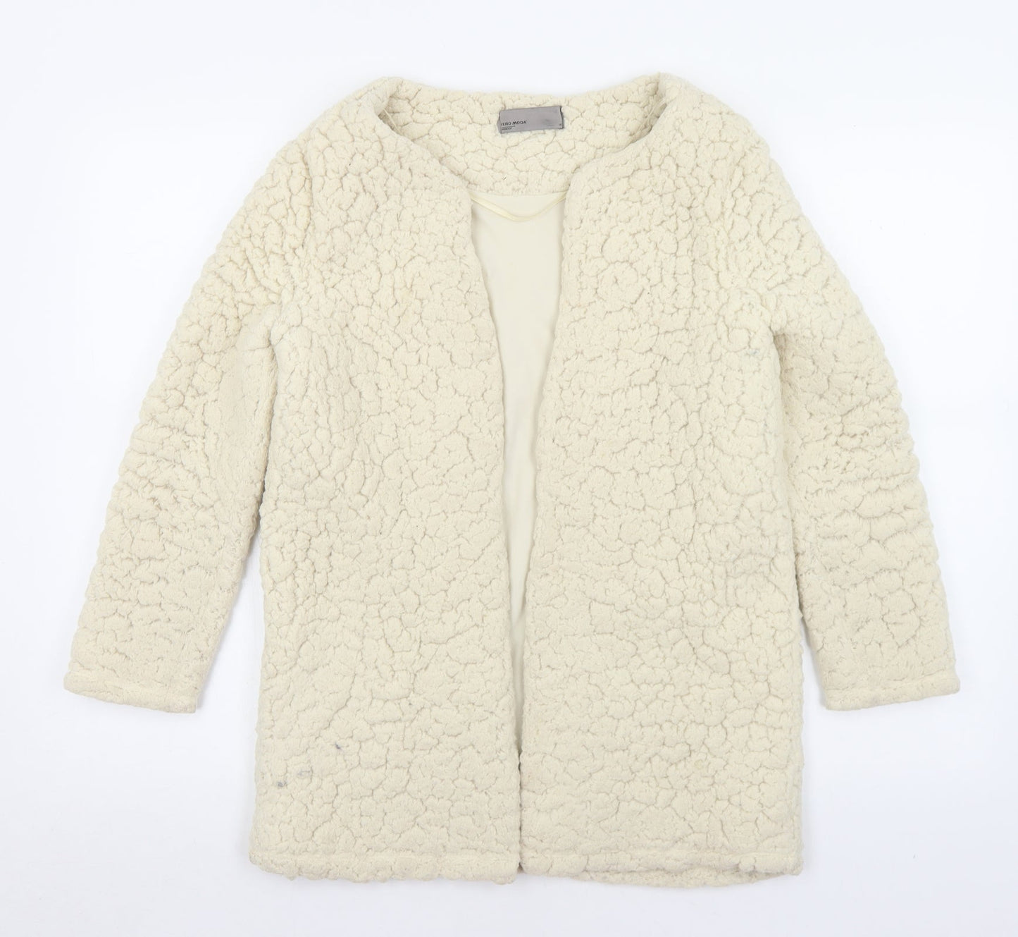 Womens UK Size XS VERO MODA Ivory Cardigan Jumper