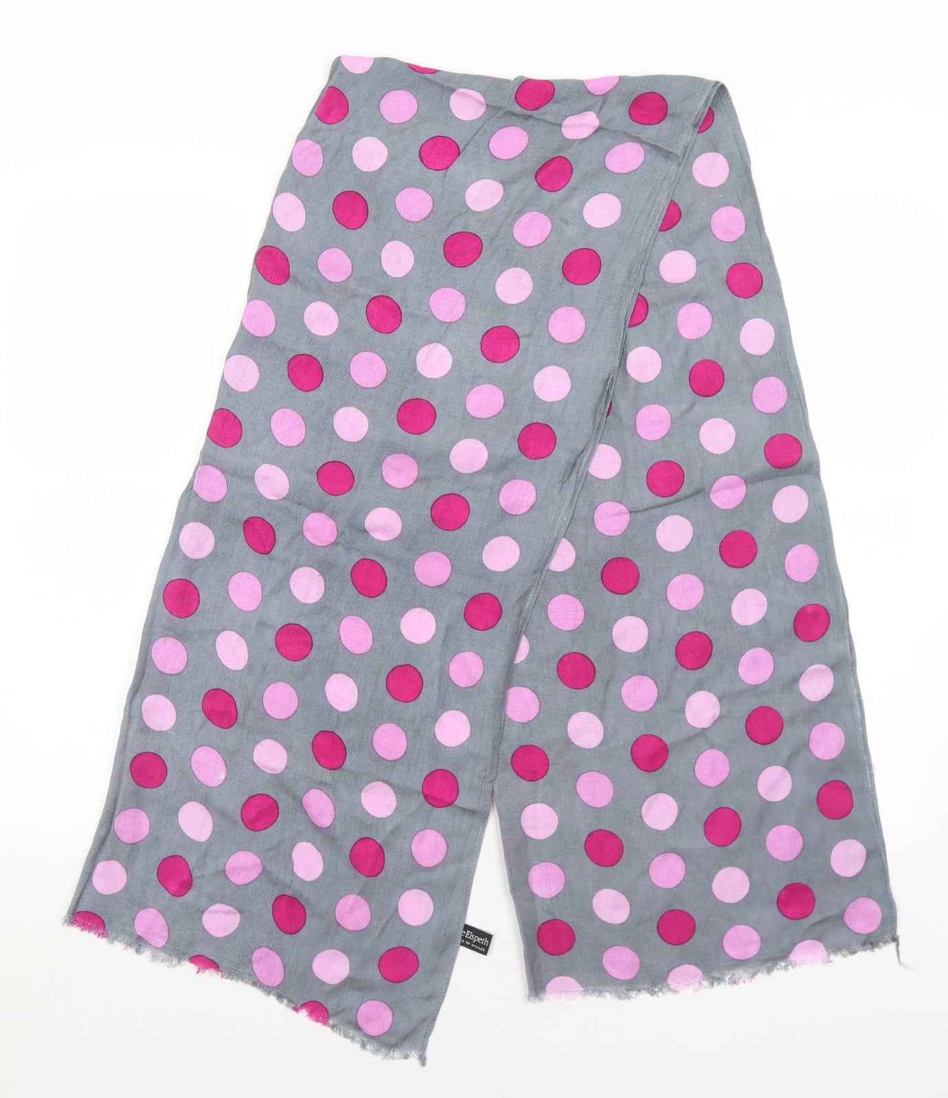Carrie Elspeth Womens Grey Polka Dot Viscose  Scarf