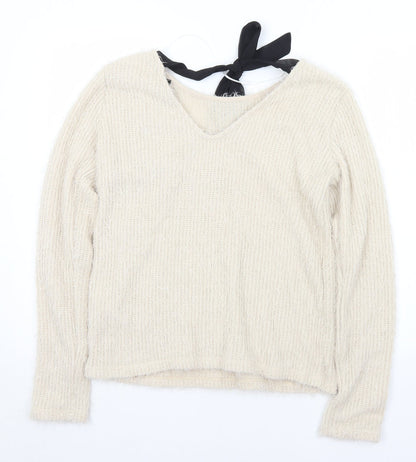 Womens UK Size L VERO MODA Ivory Pullover Jumper