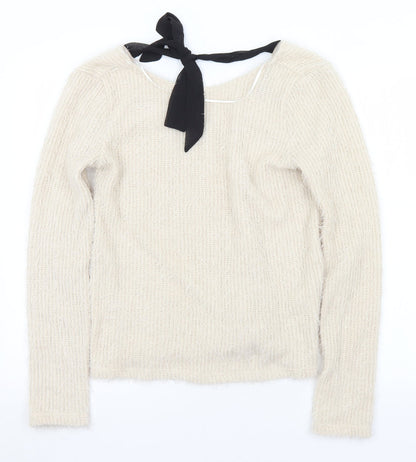 Womens UK Size L VERO MODA Ivory Pullover Jumper
