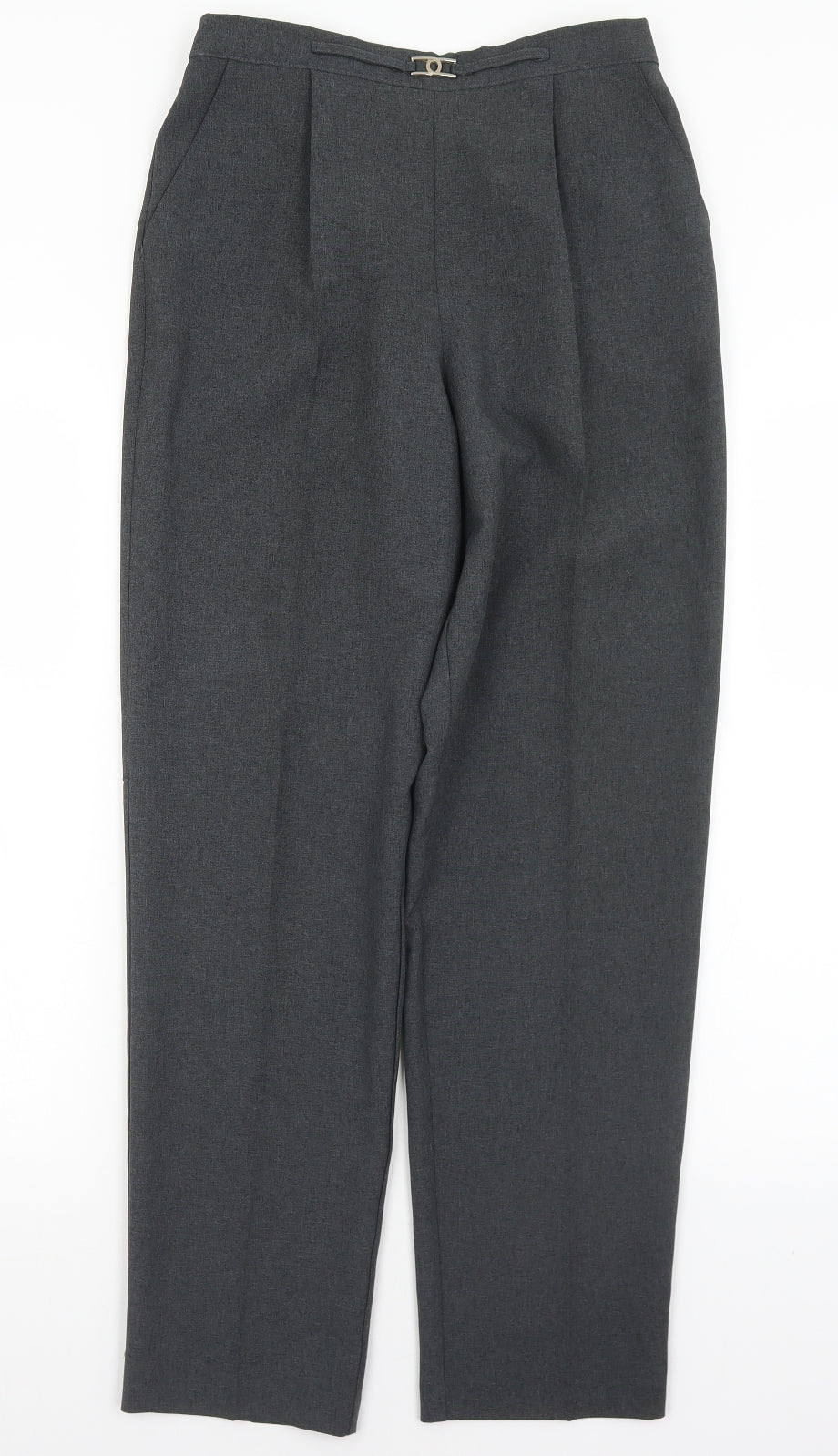 Womens UK Size 12 Mia Moda Regular Fit  Grey Trousers