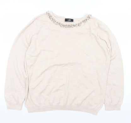 Womens UK Size L Wallis Pink Pullover Jumper