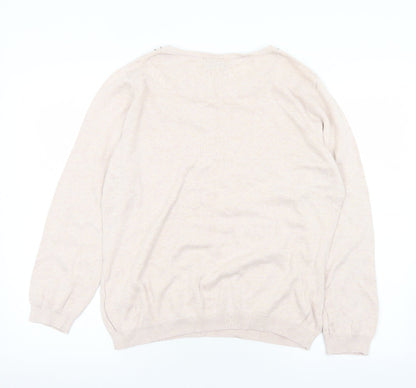 Womens UK Size L Wallis Pink Pullover Jumper