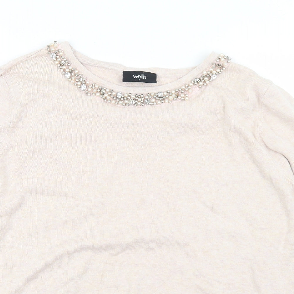 Womens UK Size L Wallis Pink Pullover Jumper