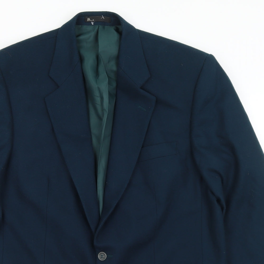 Mens UK Size 42 BHS Regular Blue Suit Jacket