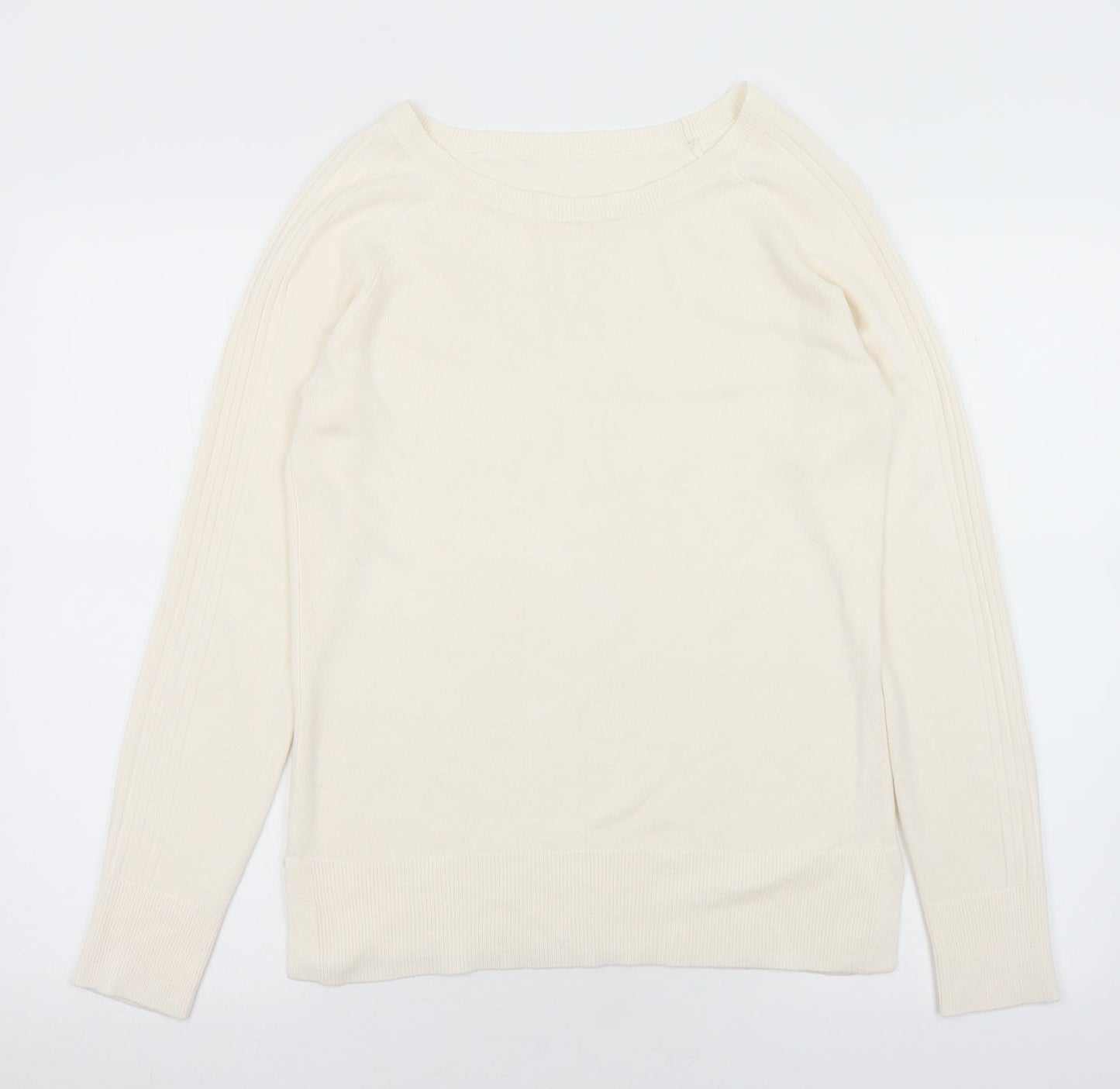 Womens UK Size M Preworn White Pullover Jumper