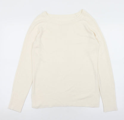 Womens UK Size M Preworn White Pullover Jumper