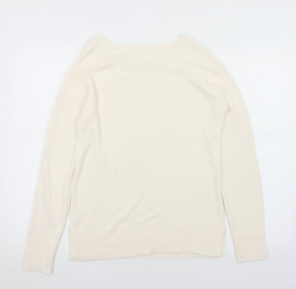 Womens UK Size M Preworn White Pullover Jumper