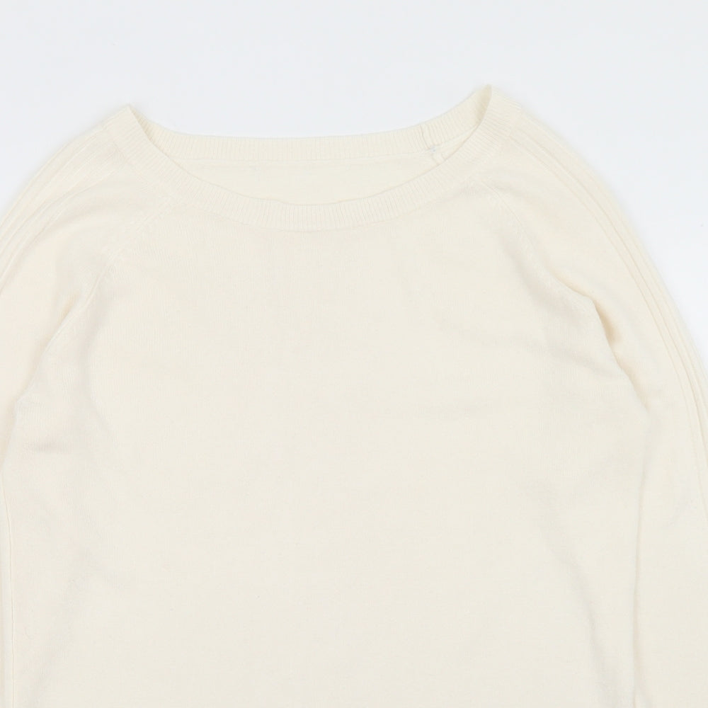 Womens UK Size M Preworn White Pullover Jumper