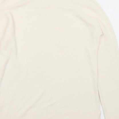 Womens UK Size M Preworn White Pullover Jumper