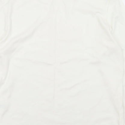 George Womens White  Cotton Basic T-Shirt Size 12 Round Neck - Mum