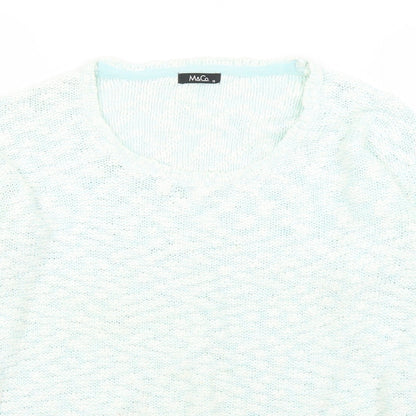 Womens UK Size 16 M&Co Green Pullover Jumper