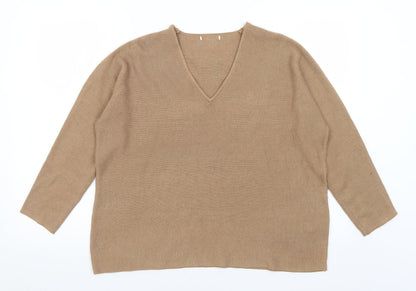 Womens UK Size L H&M Brown Pullover Jumper