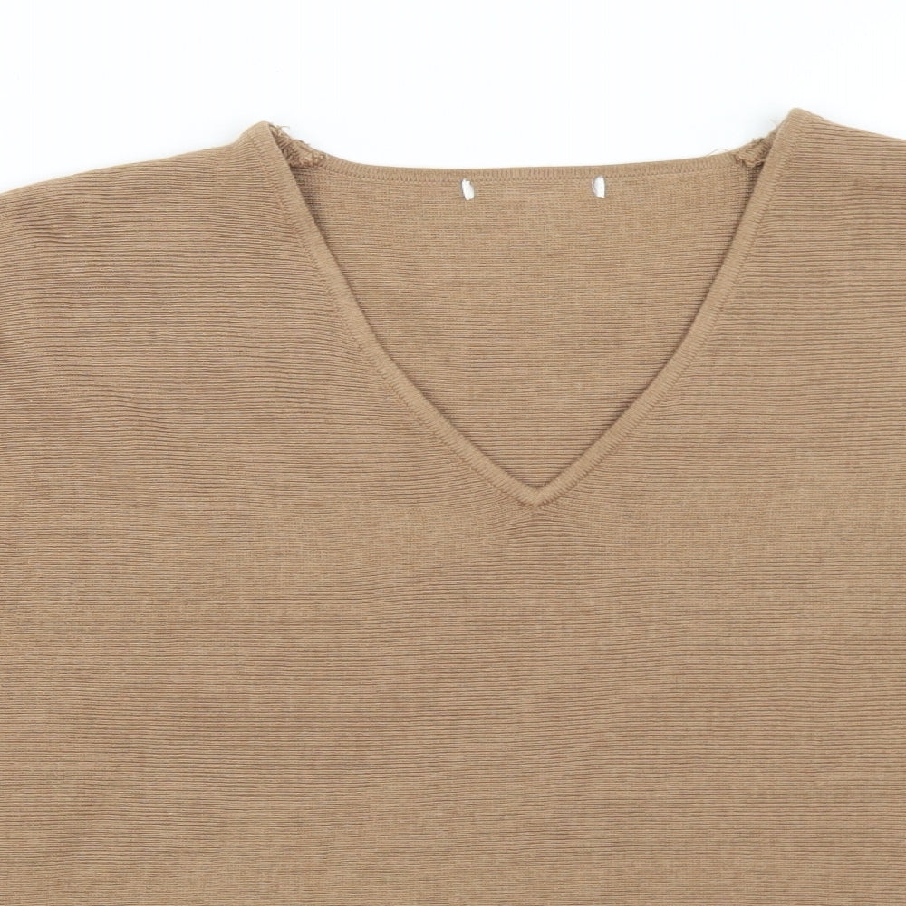 Womens UK Size L H&M Brown Pullover Jumper