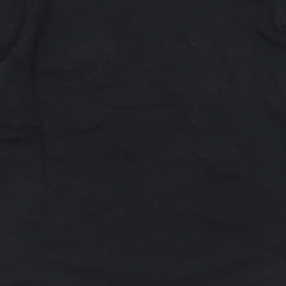 ANNE WEYBURN Womens Black  Cotton Jersey T-Shirt Size 10 Round Neck