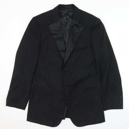 Taylor & Wright Mens Black  Polyester Jacket Suit Jacket Size 38