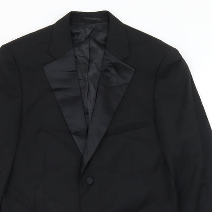 Taylor & Wright Mens Black  Polyester Jacket Suit Jacket Size 38