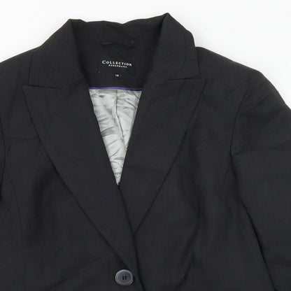 Debenhams Womens Grey  Polyester Jacket Suit Jacket Size 16
