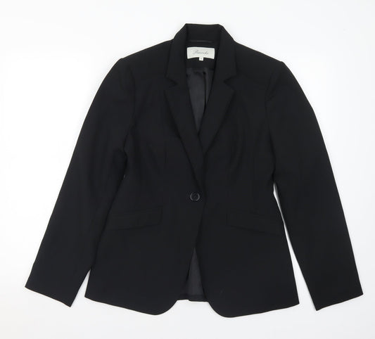 Peacocks Womens Black  Polyester Jacket Suit Jacket Size 10