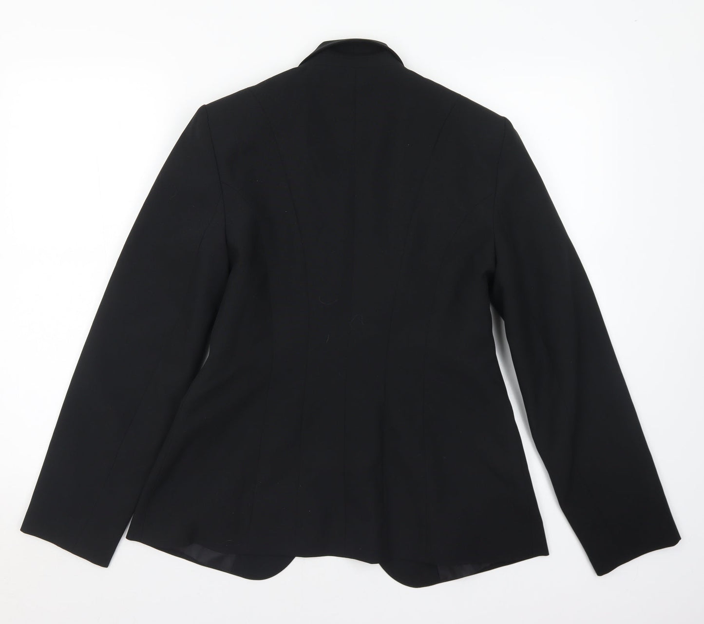 Peacocks Womens Black  Polyester Jacket Suit Jacket Size 10