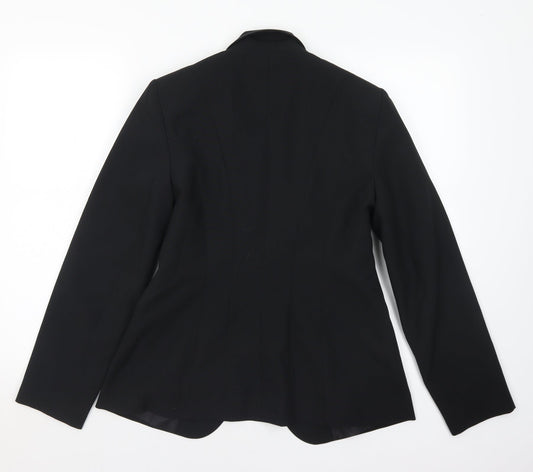 Peacocks Womens Black  Polyester Jacket Suit Jacket Size 10