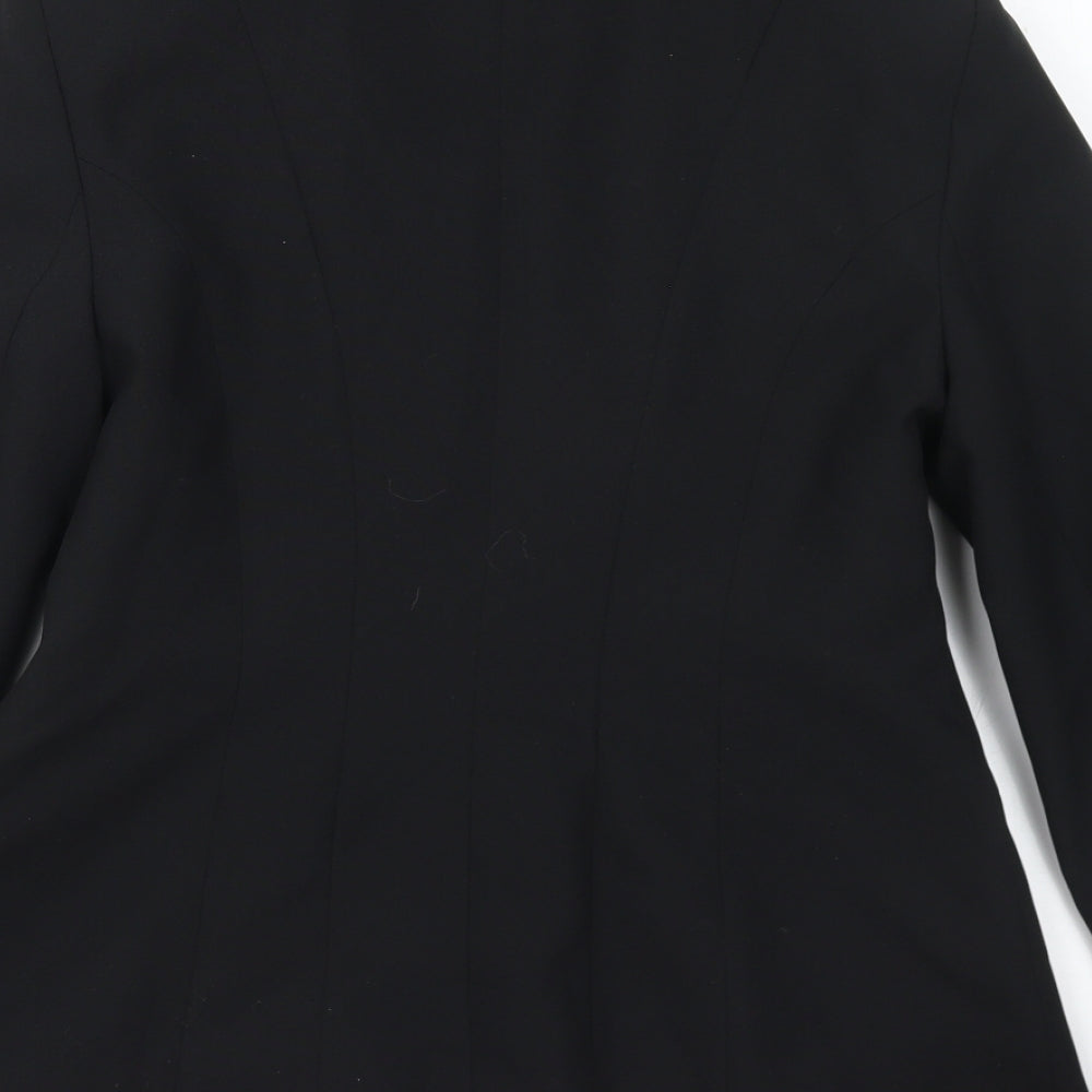 Peacocks Womens Black  Polyester Jacket Suit Jacket Size 10