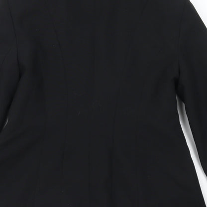 Peacocks Womens Black  Polyester Jacket Suit Jacket Size 10