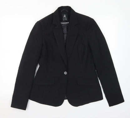 Primark Womens Black Polka Dot Polyester Jacket Suit Jacket Size 12