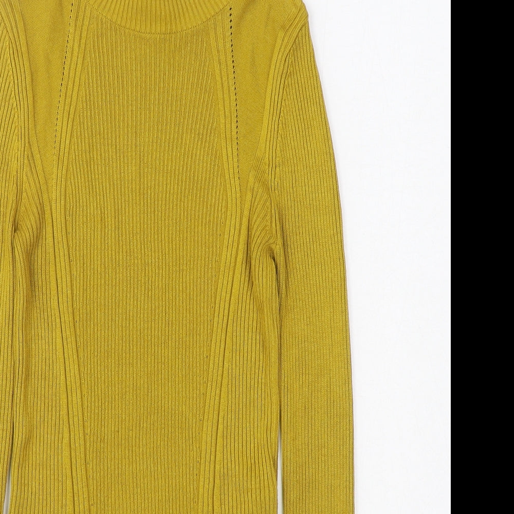 Womens UK Size 10 Topshop Yellow Pullover Jumper